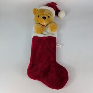 Classic Winnie the Pooh Christmas Stocking 3D Vintage 70s/80s Walt Disney World